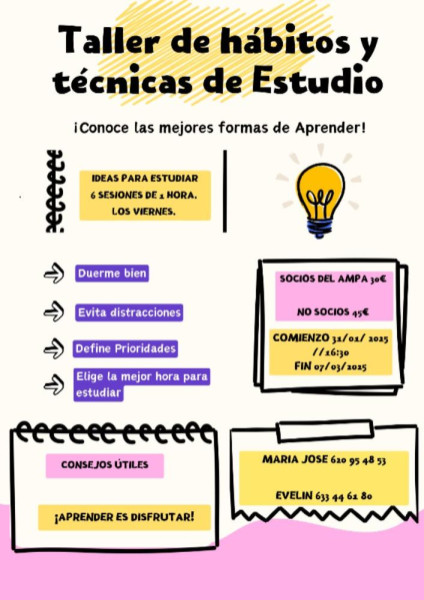 TALLER HÁBITOS Y TÉCNICAS DE ESTUDIO